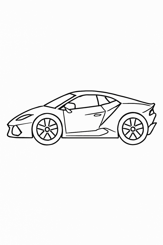 Malvorlage Lamborghini Auto: Ausmalbild eines Sportwagens für Kinder