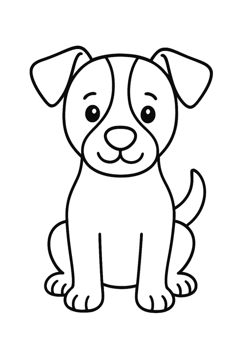 Ausmalbild Jack Russell Terrier – Malvorlage für Kinder